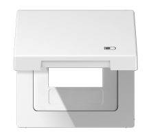 Рамка с подпружиненной крышкой для USB-механизмов Jung LS990BFKLUSBWW