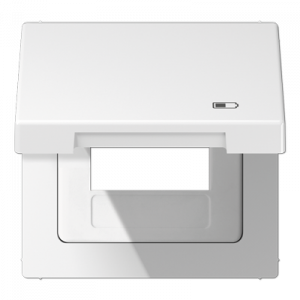 Рамка с подпружиненной крышкой для USB-механизмов Jung LS990BFKLUSBWW