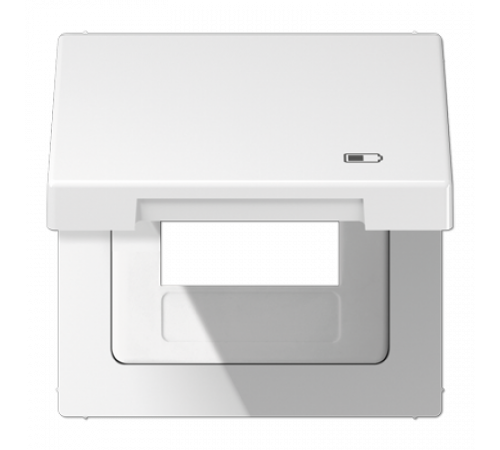 Рамка с подпружиненной крышкой для USB-механизмов Jung LS990BFKLUSBWW