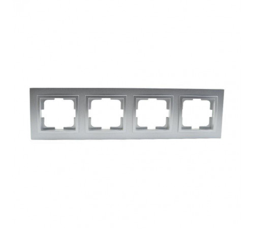 Рамка на 4 поста Mono Electric Despina серебро 102-210000-163 Рамка на 4 поста Mono Electric Despina серебро 102-210000-163