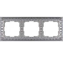 Рамка Werkel Antik на 3 поста матовый хром WL07-Frame-03 4690389145681