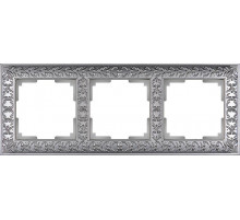 Рамка Werkel Antik на 3 поста матовый хром WL07-Frame-03 4690389145681
