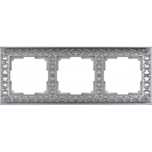 Рамка Werkel Antik на 3 поста матовый хром WL07-Frame-03 4690389145681