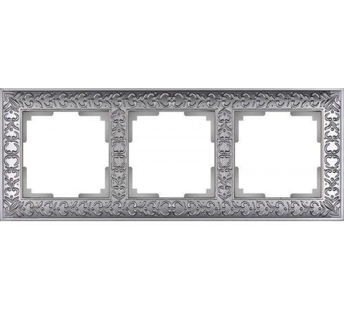 Рамка Werkel Antik на 3 поста матовый хром WL07-Frame-03 4690389145681 Рамка Werkel Antik на 3 поста матовый хром WL07-Frame-03 4690389145681