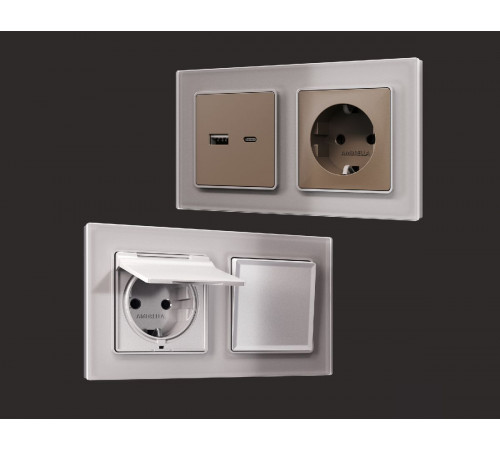 Рамка двухместная Ambrella Volt Platos AF330502 Рамка двухместная Ambrella Volt Platos AF330502