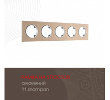 Рамка пятиместная Arte Milano 502.11-5.shampan