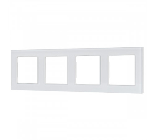 Рамка четырехместная Arlight FRM-GLARE-GS-4-WH 043802 Рамка четырехместная Arlight FRM-GLARE-GS-4-WH 043802