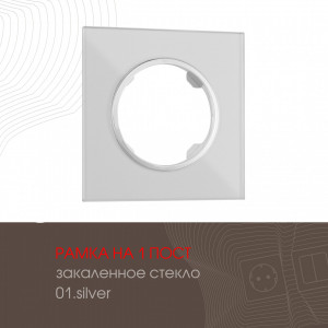 Рамка одноместная Arte Milano 502.01-1.silver