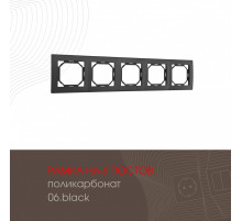 Рамка пятиместная Arte Milano 503.06-5.black
