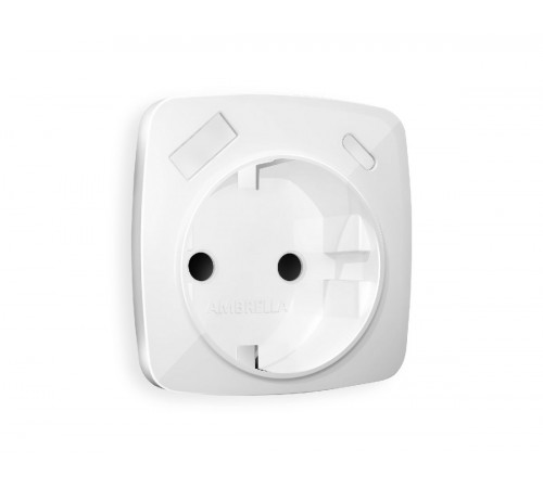 Лицевая панель для розетки с/з со шторками 2USB A+C Ambrella Volt Omega OP1100