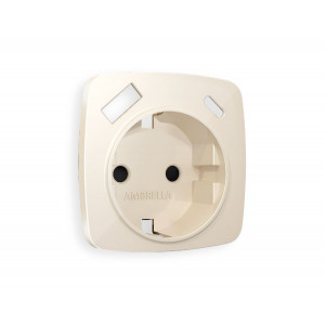 Лицевая панель для розетки с/з со шторками 2USB A+C Ambrella Volt Omega OP3100