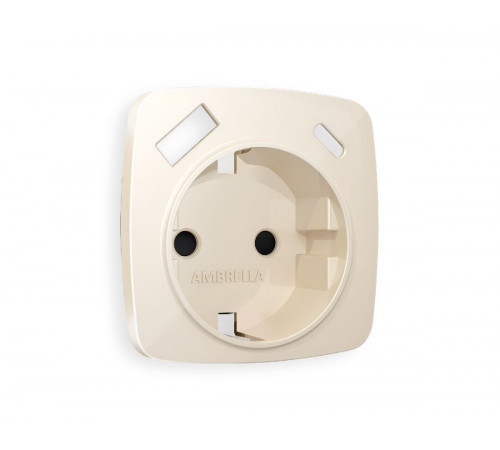 Лицевая панель для розетки с/з со шторками 2USB A+C Ambrella Volt Omega OP3100
