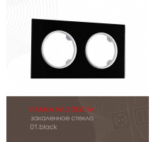 Рамка двухместная Arte Milano 502.01-2.black