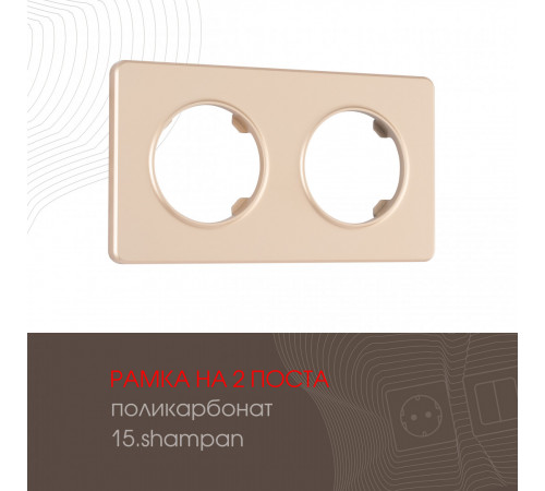 Рамка двухместная Arte Milano 502.15-2.shampan Рамка двухместная Arte Milano 502.15-2.shampan