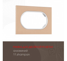 Рамка для двойной розетки Arte Milano 502.11-double.shampan