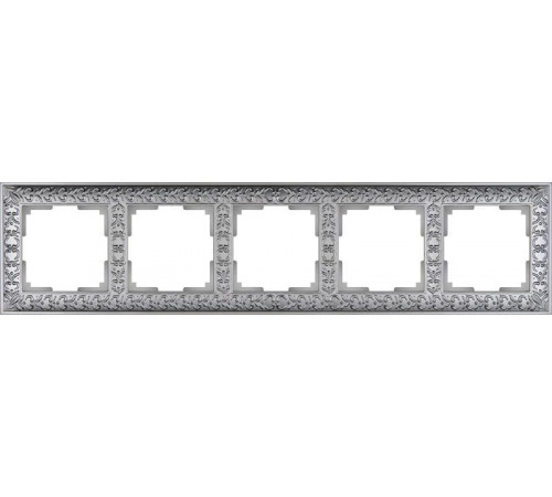 Рамка Werkel Antik на 5 постов матовый хром WL07-Frame-05 4690389145704 Рамка Werkel Antik на 5 постов матовый хром WL07-Frame-05 4690389145704