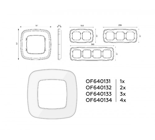 Рамка одноместная Ambrella Volt Coint OF640131 Рамка одноместная Ambrella Volt Coint OF640131
