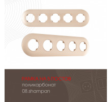 Рамка пятиместная Arte Milano 502.08-5.shampan