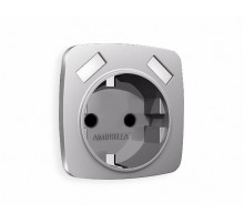 Лицевая панель для розетки с/з со шторками 2USB A+A Ambrella Volt Omega OP5090