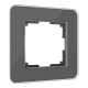 Рамка из стекла на 1 пост Werkel Elite графит 4690389180675 W0012440