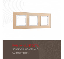 Рамка трехместная Arte Milano 503.02-3.shampan