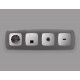 Лицевая панель для компьютерной/телефонной розетки RJ-45/RJ-11 Ambrella Volt Omega OP4120