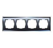 Рамка на 4 поста Werkel Diamant черный W0041208 4690389158841