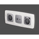 Лицевая панель для розетки 2USB тип A+C Ambrella Volt Omega OP5110
