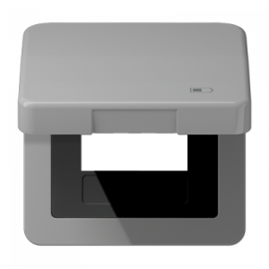 Рамка с подпружиненной крышкой для USB-механизмов Jung CD590KLUSBGR