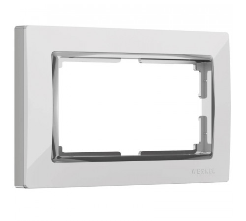 Рамка для двойной розетки Werkel Snabb белый/хром W0081901 4690389161063 Рамка для двойной розетки Werkel Snabb белый/хром W0081901 4690389161063
