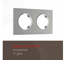 Рамка двухместная Arte Milano 502.11-2.grey