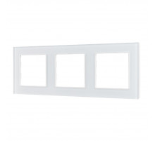Рамка трехместная Arlight FRM-GLARE-GS-3-WH 043799