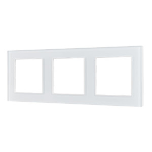 Рамка трехместная Arlight FRM-GLARE-GS-3-WH 043799