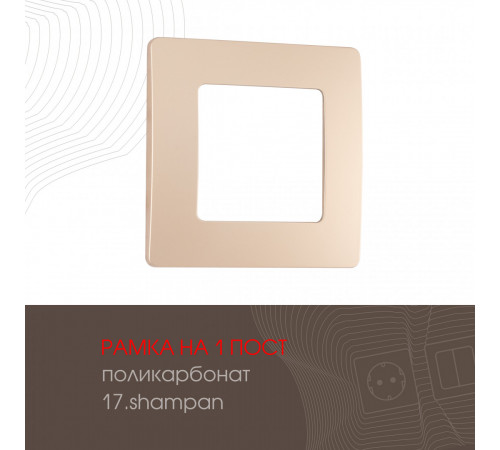Рамка одноместная Arte Milano 517.17-1.shampan