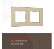 Рамка двухместная Arte Milano 502.16-2.shampan