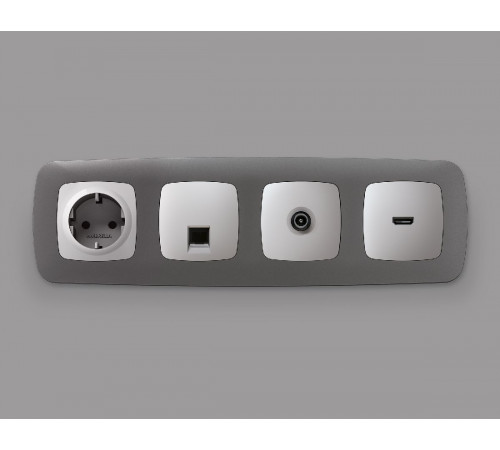 Лицевая панель для TV розетки Ambrella Volt Omega OP4130