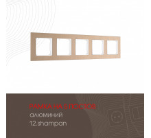 Рамка пятиместная Arte Milano 503.12-5.shampan