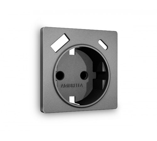 Лицевая панель для розетки с/з со шторками 2USB A+C Ambrella Volt Alfa AP6600