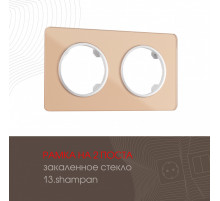 Рамка двухместная Arte Milano 502.13-2.shampan
