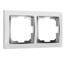 Рамка на 2 поста Werkel Snabb белый/хром W0021901 4690389160721