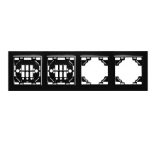 Рамка 4-местная горизонтальная Stekker PFR00-9004-03 39485