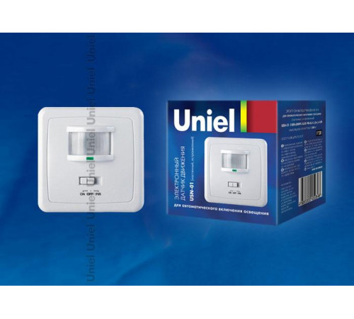 Датчик движения (06565) Uniel USN-13-360R-1200W-3LUX-12M-0,6-1,5m/s-WH Датчик движения (06565) Uniel USN-13-360R-1200W-3LUX-12M-0,6-1,5m/s-WH