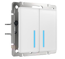 Сенсорный выключатель двухклавишный с функцией Wi-Fi Werkel белый W4520601 4690389171192