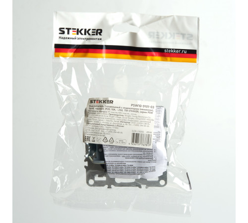 Выключатель 1-клавишный c индикатором Stekker Эрна PSW10-9101-03 49146 Выключатель 1-клавишный c индикатором Stekker Эрна PSW10-9101-03 49146