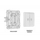 Комплект механизма 2-кл проходного выключателя с подсветкой Ambrella Volt Alfa MA634035