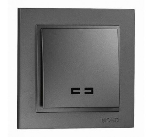 Выключатель одноклавишный с подсветкой Mono Electric Despina 10А 250В графит 102-202025-101 Выключатель одноклавишный с подсветкой Mono Electric Despina 10А 250В графит 102-202025-101