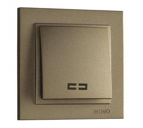 Выключатель одноклавишный с подсветкой Mono Electric Despina 10А 250В бронза 102-232325-101 Выключатель одноклавишный с подсветкой Mono Electric Despina 10А 250В бронза 102-232325-101