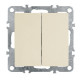 Выключатель двухклавишный Stekker Эрна слоновая кость PSW10-9104-02 39323