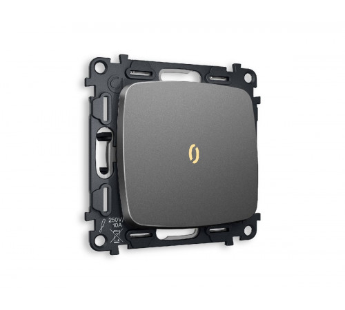 Комплект механизма 1-кл выключателя с подсветкой Ambrella Volt Omega MO652010 Комплект механизма 1-кл выключателя с подсветкой Ambrella Volt Omega MO652010