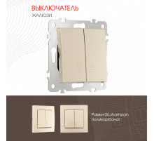Выключатель жалюзи Arte Milano 206.38-2.shampan
